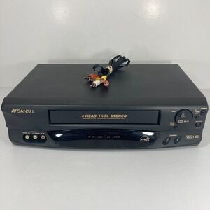 Sansui VHF6010A 4 Head Hi-Fi Stereo VHS VCR Video Cassette Recorder - TESTED